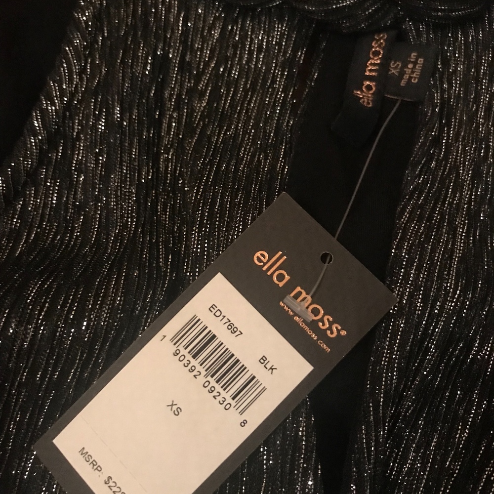 Ella Moss Womens Party Dress Metallic Braided - Picture 5 of 6
